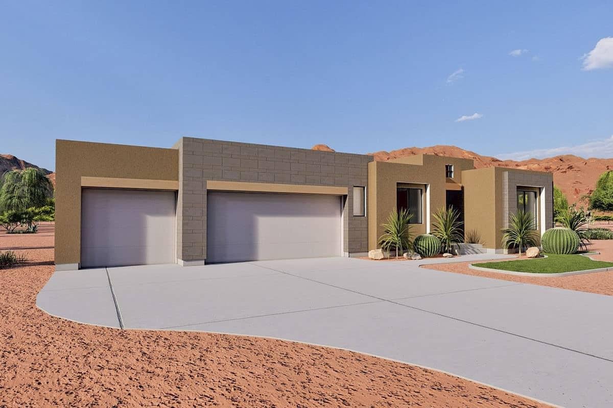 Desert Oasis with a Sleek Modern Facade