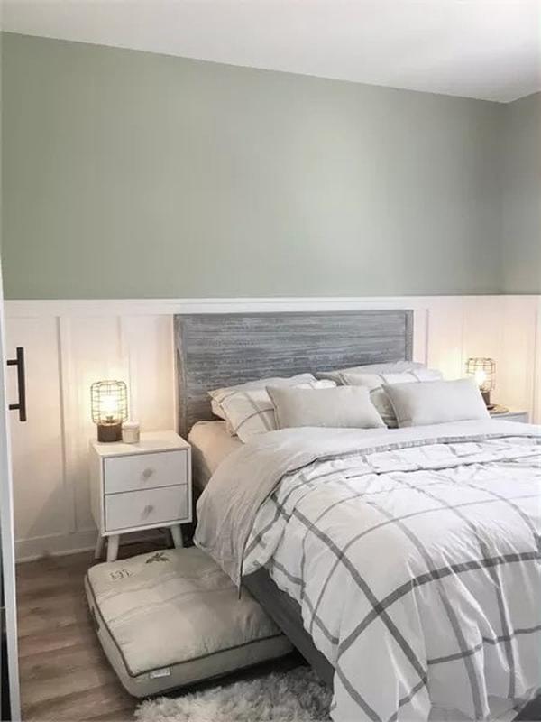 Look at the Crisp Board and Batten Highlighting This Peaceful Bedroom