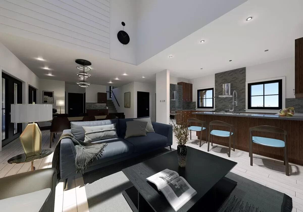 Explore the High Ceiling and Open Concept Living Area