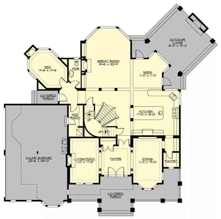 Exploring the Flow: A Spacious Ground Floor with a Grand Great Room