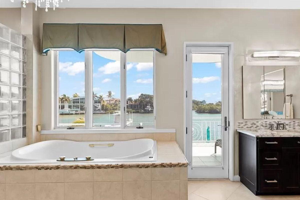Enjoy a Soak with a View in This Luxurious Bathroom