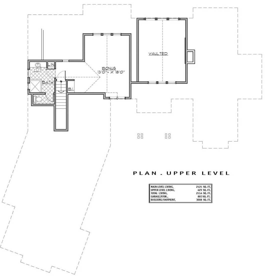 Upper Level Insights: A Vaulted Ceiling Bonus Space