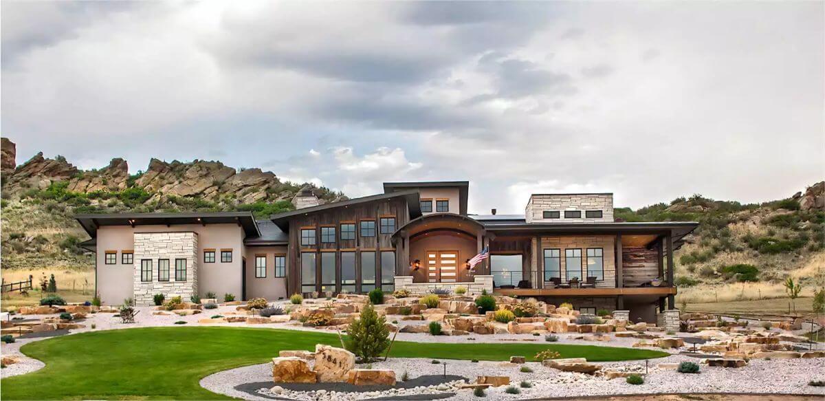 Explore This Striking Home Nestled Among Rocky Landscapes