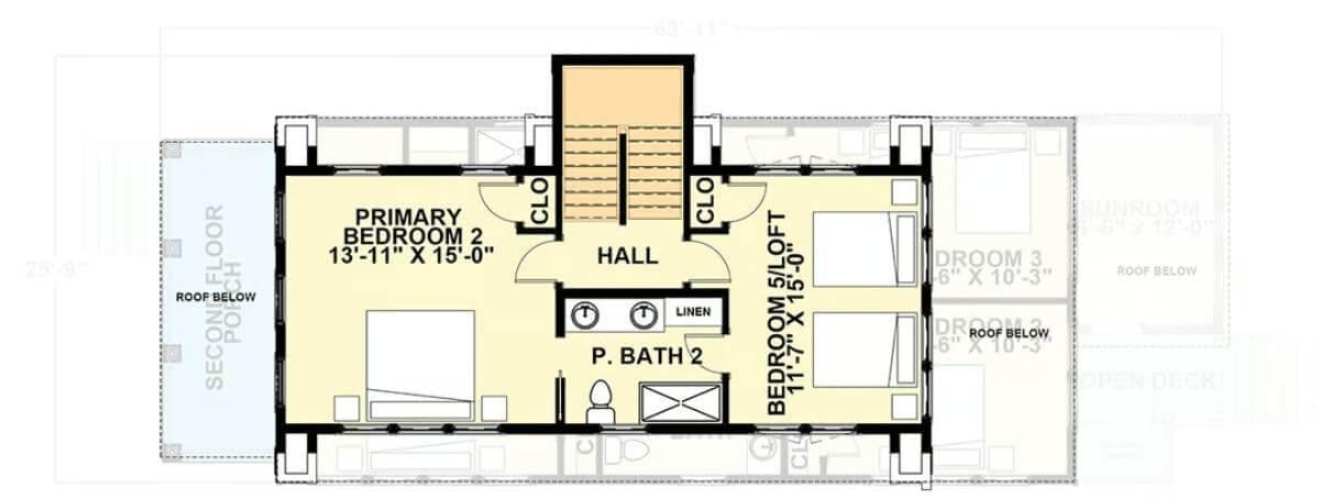 Exploring the Upper Floor with Dual Bedrooms and a Cozy Loft