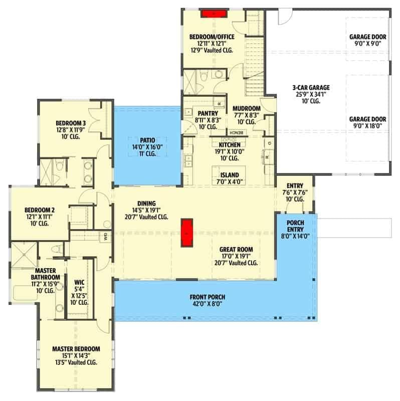 Explore This Thoughtfully Laid-Out Floor Plan with Vaulted Ceilings