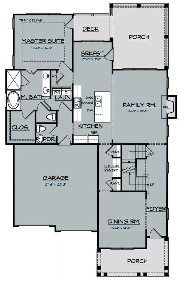 Craftsman Layout Featuring a Handy Butler