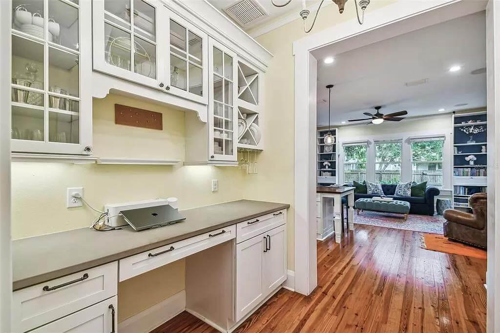 Glass-Front Cabinets Add a Touch of Refinement to This Butlery
