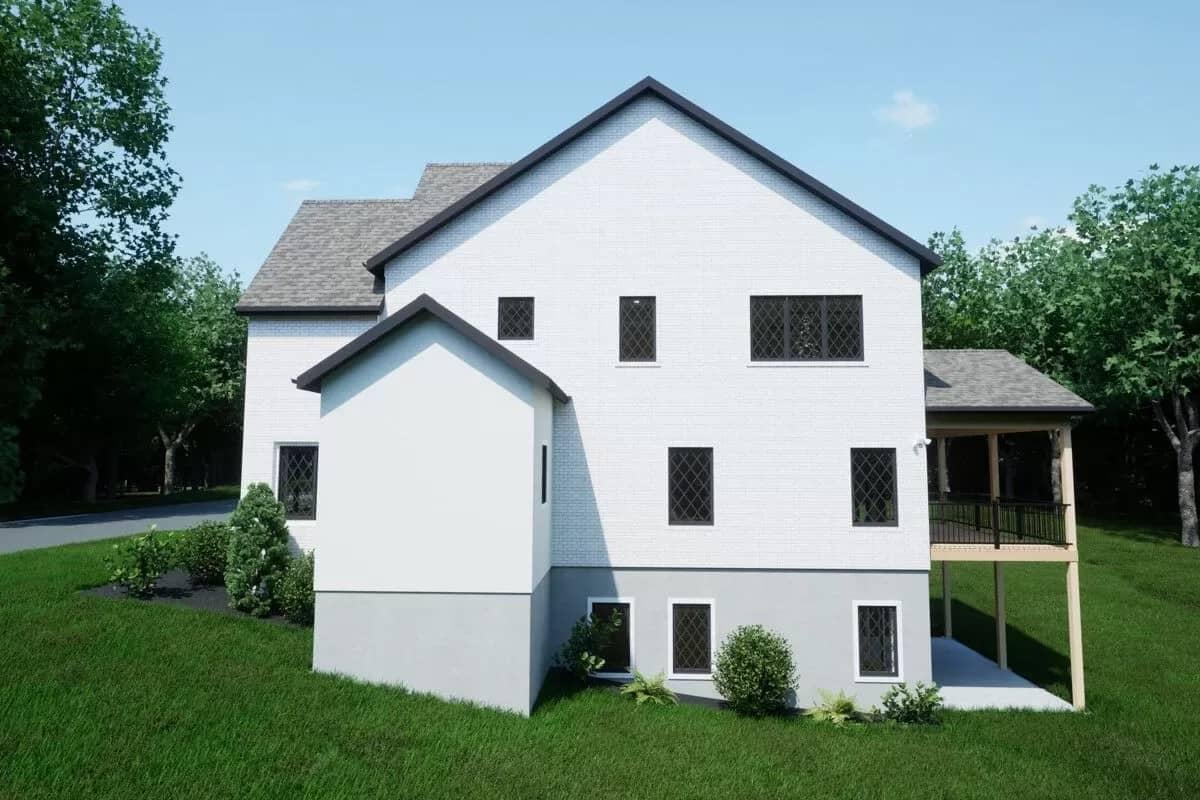 Discover the Classic Beauty of This White Brick Facade With Lattice Windows