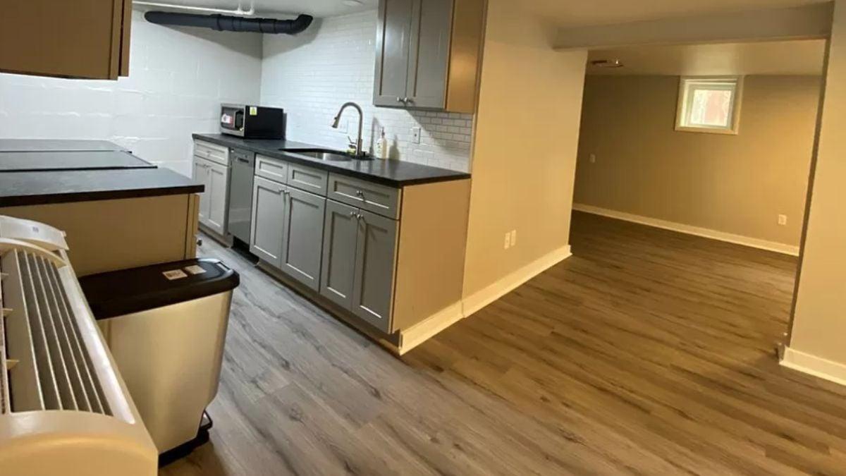 Check Out This Smartly Finished Craftsman Basement Kitchenette