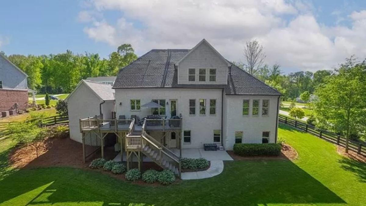 Expansive Backyard Space with a Multi-Tiered Deck