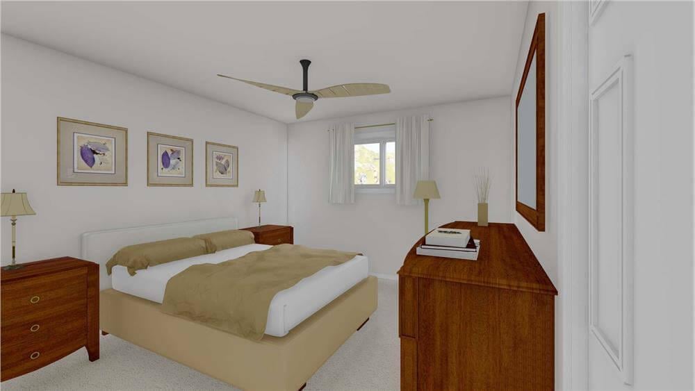 Step Into This Minimalist Bedroom With Its Warm Wood Accents