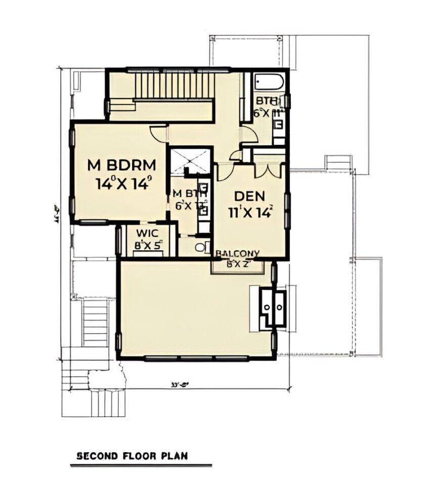 Compact Second Floor with a Cozy Den and Private Balcony