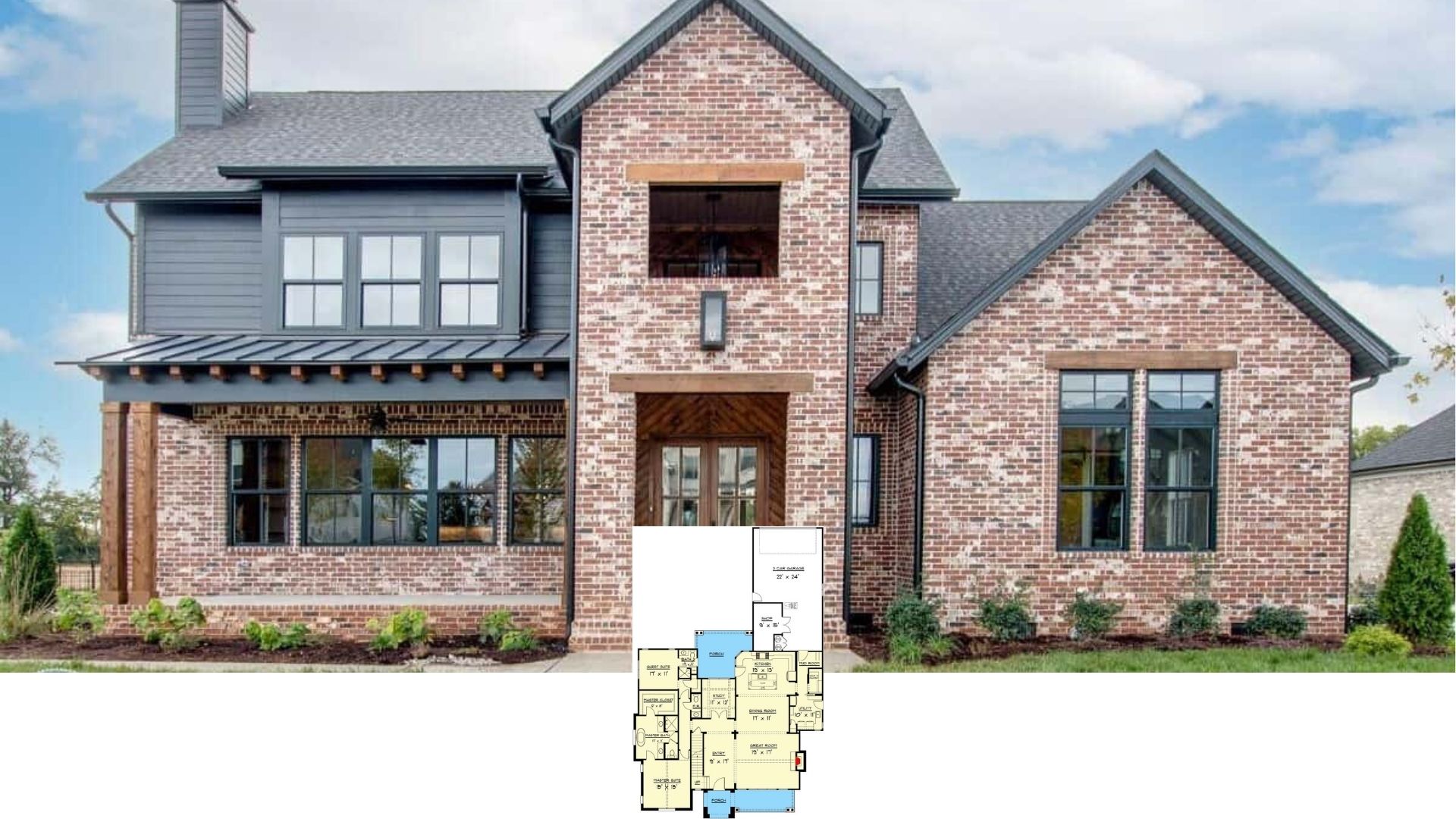 10 Four-Bedroom House Plans Featuring Space for Three-Car Garage