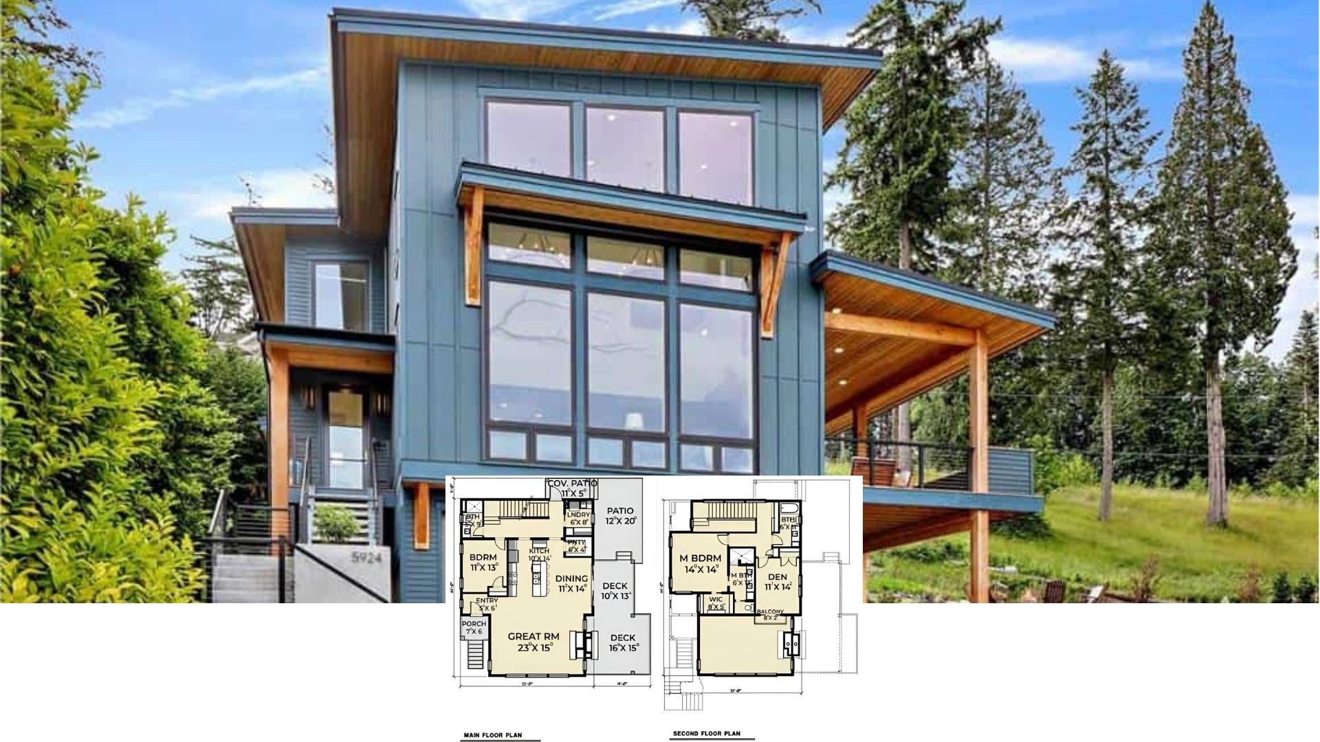 10 2-Bedroom Homes Designed with Balconies for Additional Outdoor Living Space (Floor Plans Included)