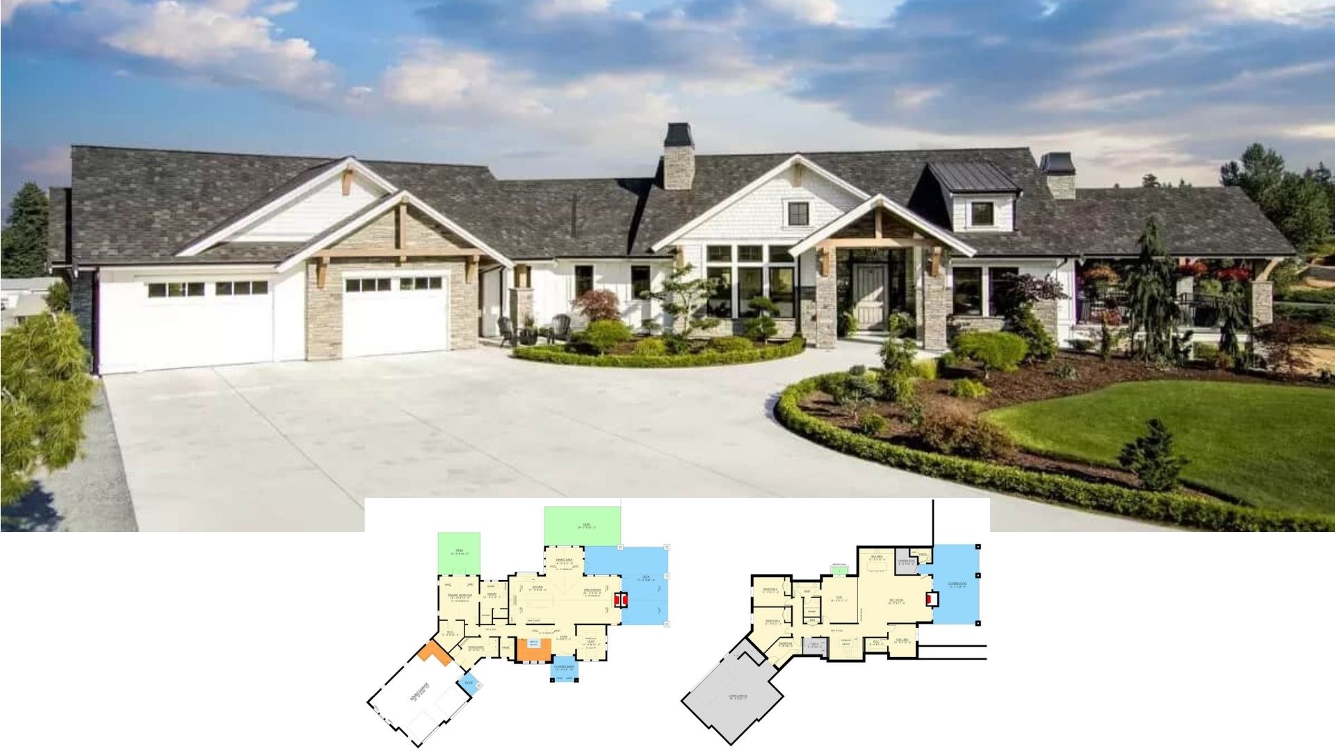 10 Five-Bedroom Homes Designed for Sloping Lots (Floor Plans Included)