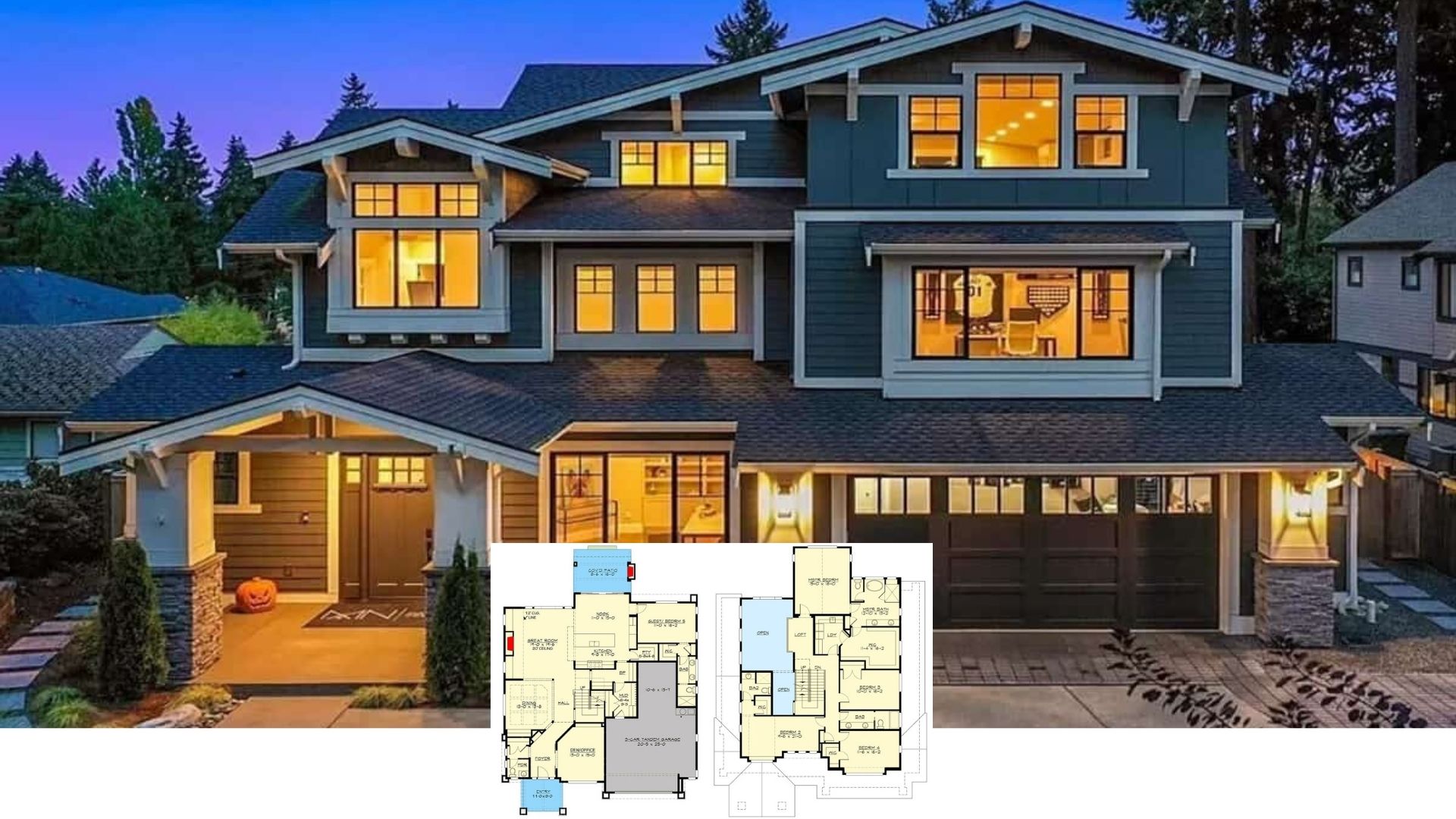 5-Bedroom Homes Designed with Lofts for Flexible Use (Floor Plans Included)