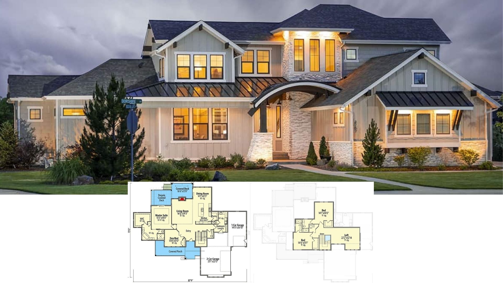 10 Five-Bedroom Mountain-Style House Plans Blend Rustic Charm with Modern Design