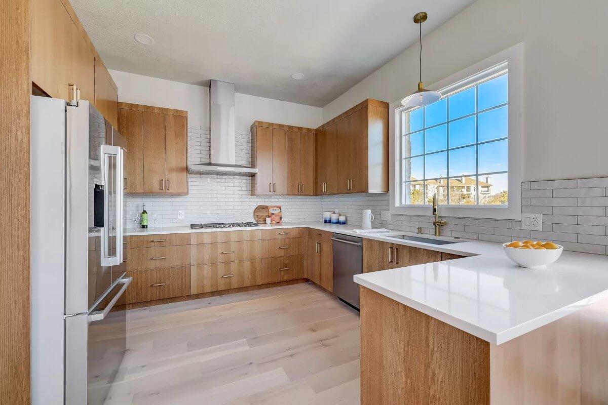 Discover the Sleek Simplicity of This Natural Wood Kitchen