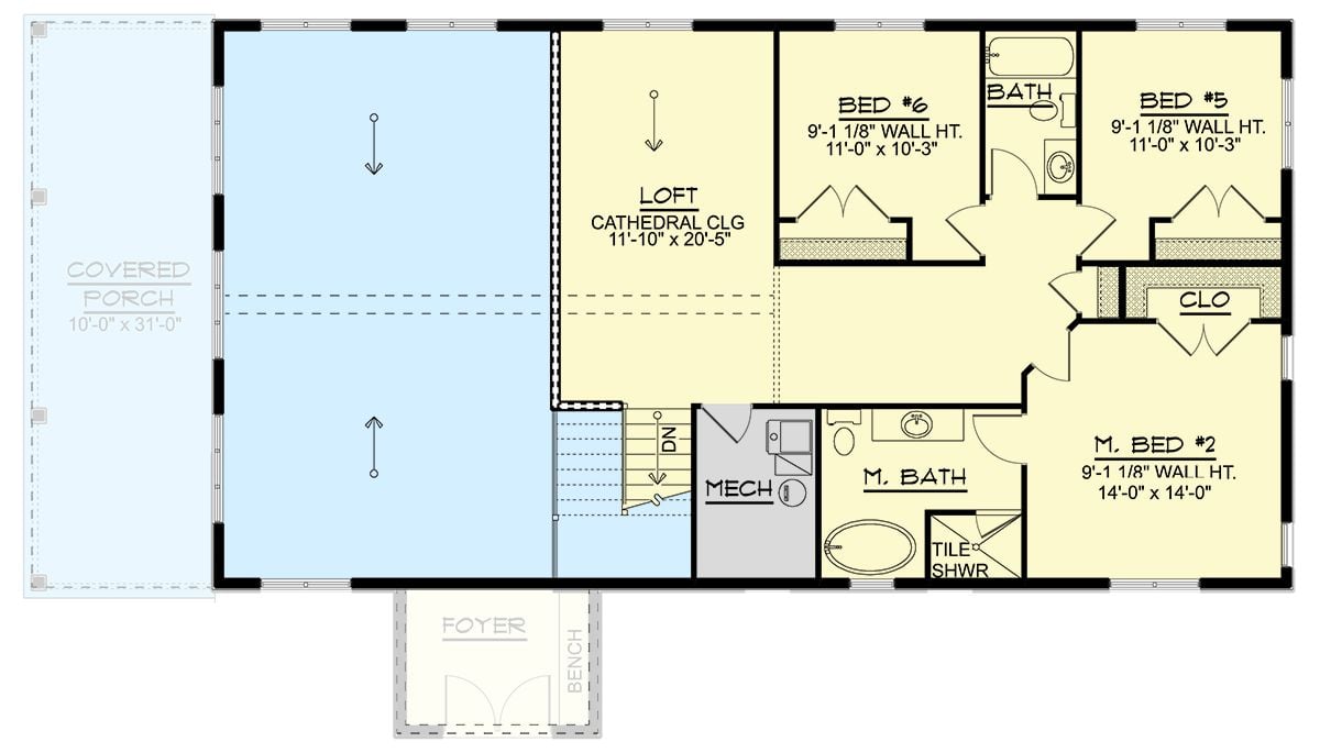 Second Level Floor Plan