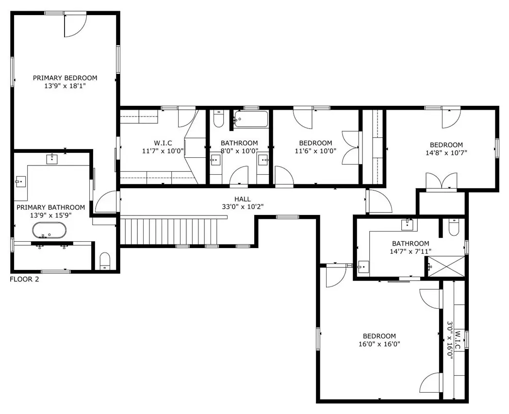 Second Level Floor Plan