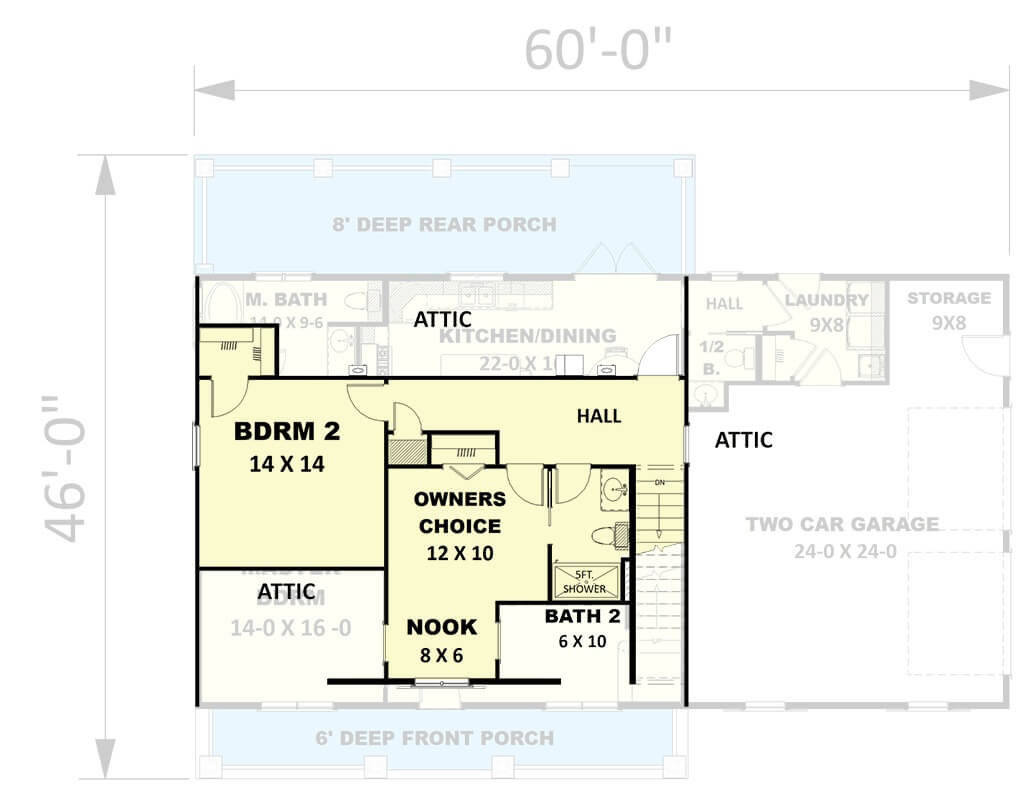 Second Level Floor Plan
