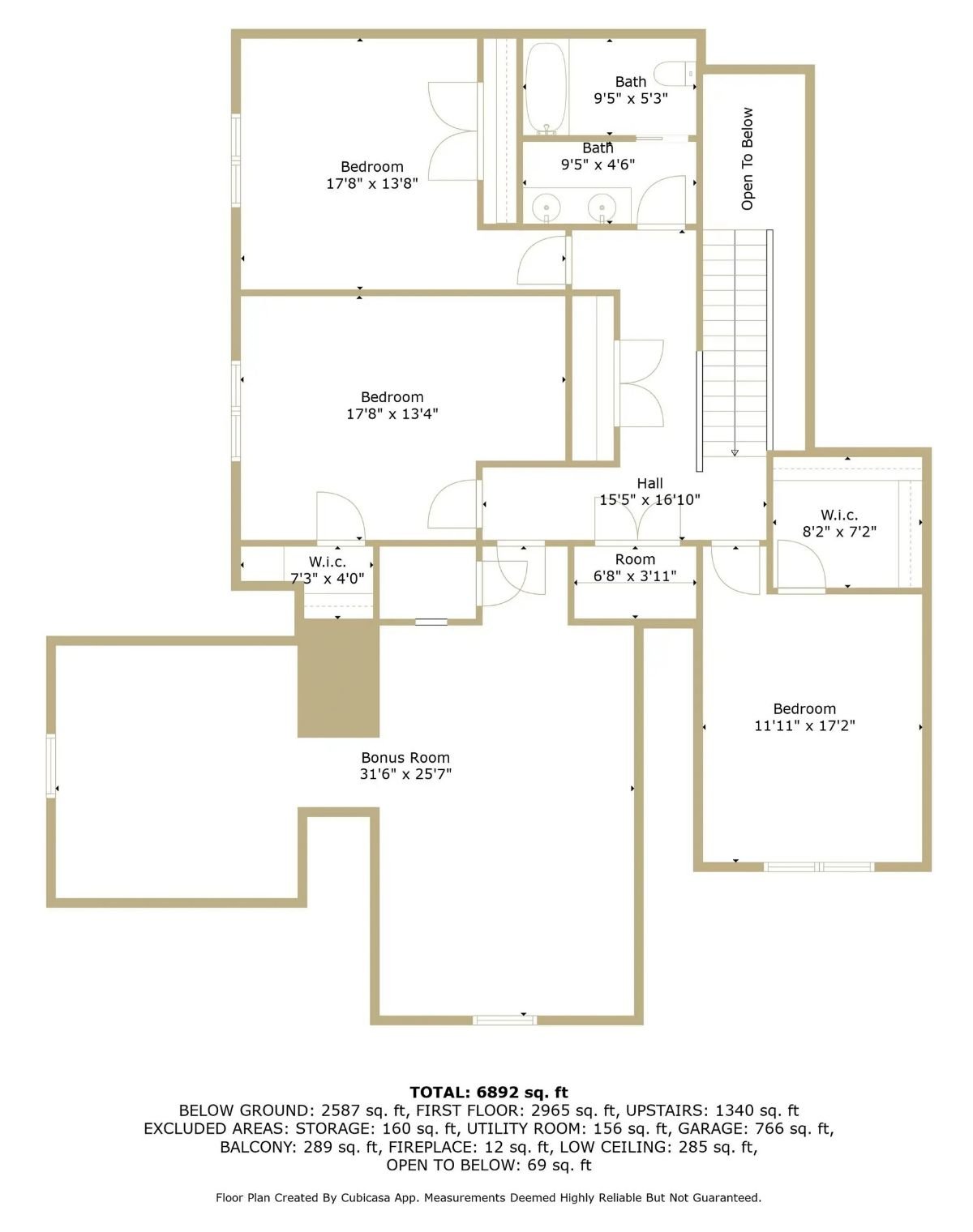 Second Level Floor Plan