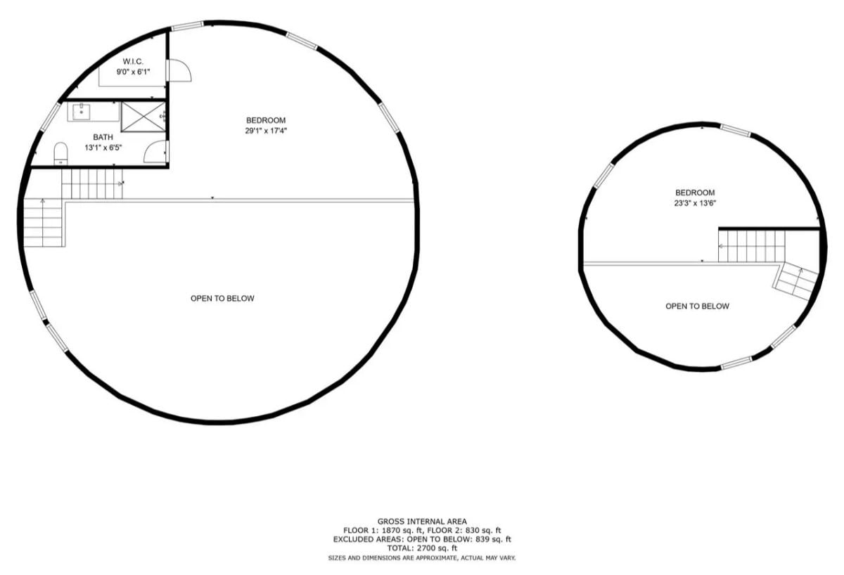 Second Level Floor Plan