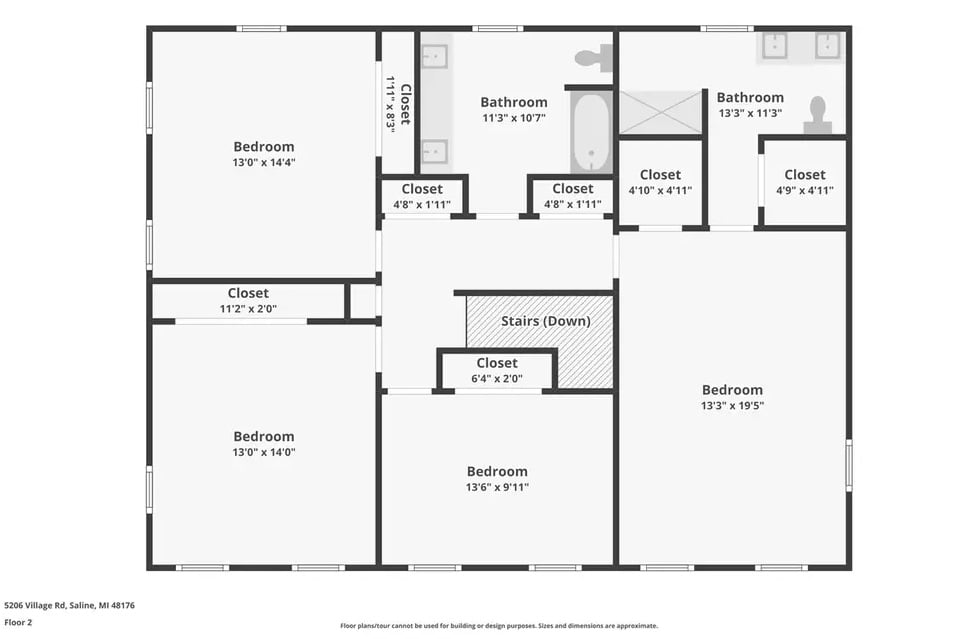 Second Level Floor Plan