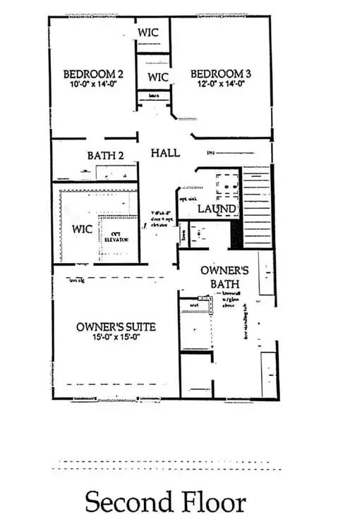 Second Level Floor Plan