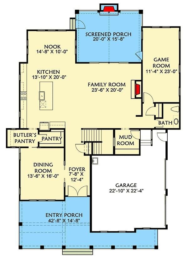 Step Inside: A Spacious Floor Plan with Screened Porch and Game Room