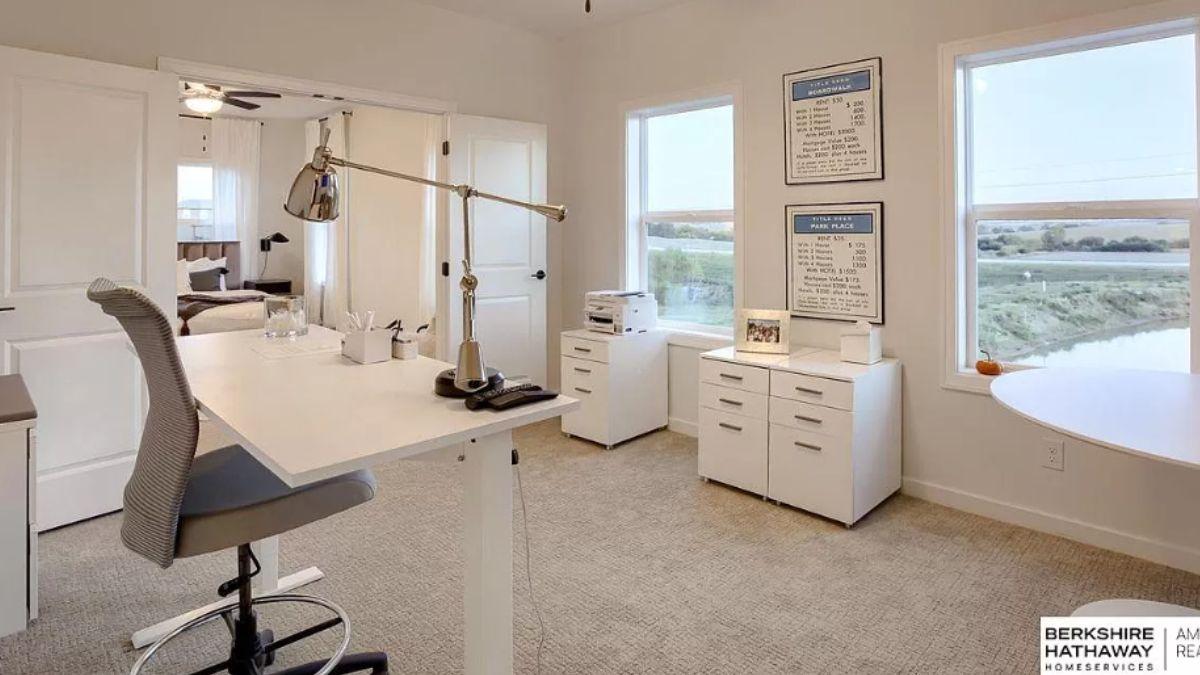 Check Out This Home Office with Stunning Views and Modern Simplicity