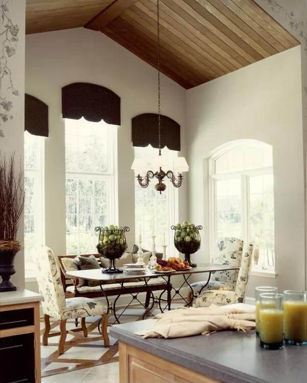 Charming Breakfast Nook with Vaulted Wooden Ceiling