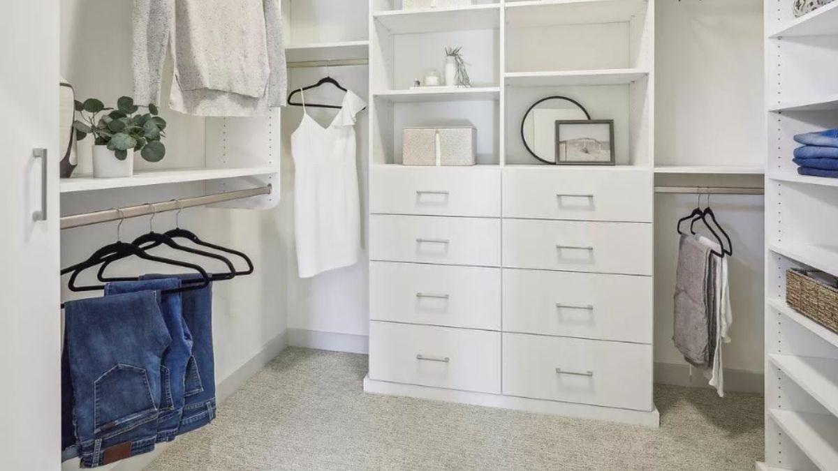 Spot the Thoughtful Organization in This Pristine Walk-In Closet