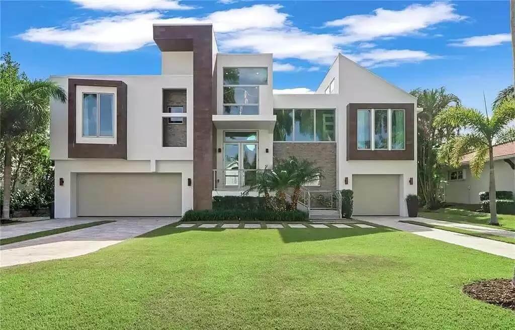 Modern Geometric Facade with Striking Symmetry