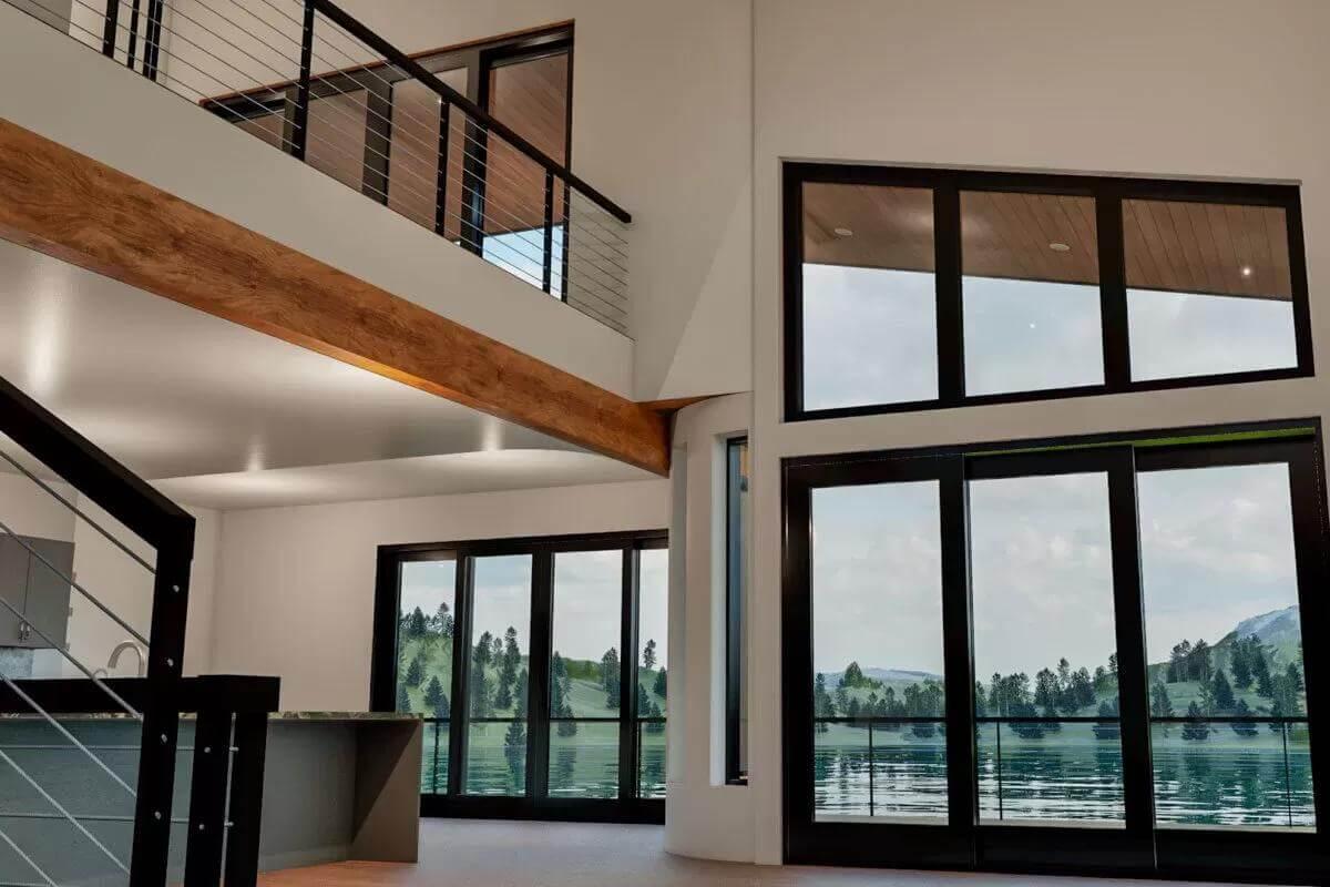 Amazing Lakeside Views Through Floor-to-Ceiling Windows