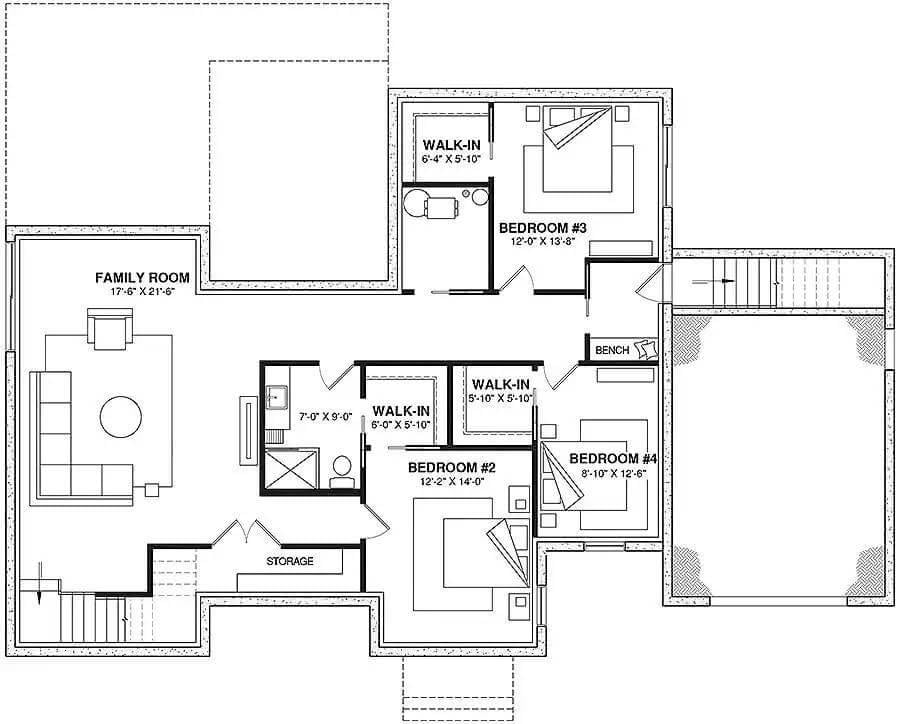 Upper Floor Layout with Inviting Family Room and Walk-In Closets Galore