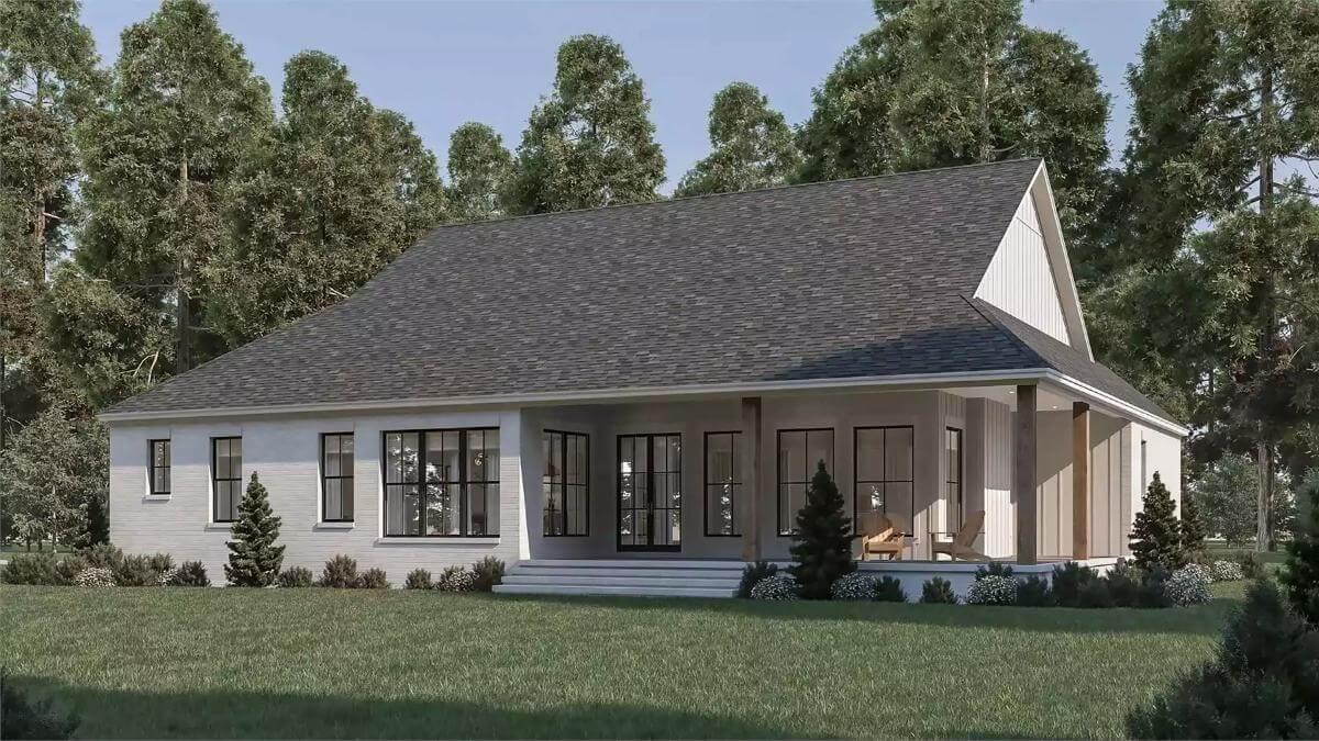 Wide Porch and Black Framed Windows: A Craftsman Refresh