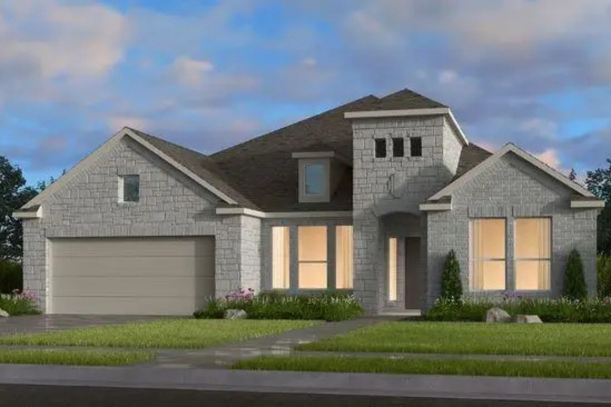 Transitional 4-Bedroom Ranch-Style Home with Front Porch and 3-Car Tandem Garage (2,998 Sq. Ft. Floor Plan)