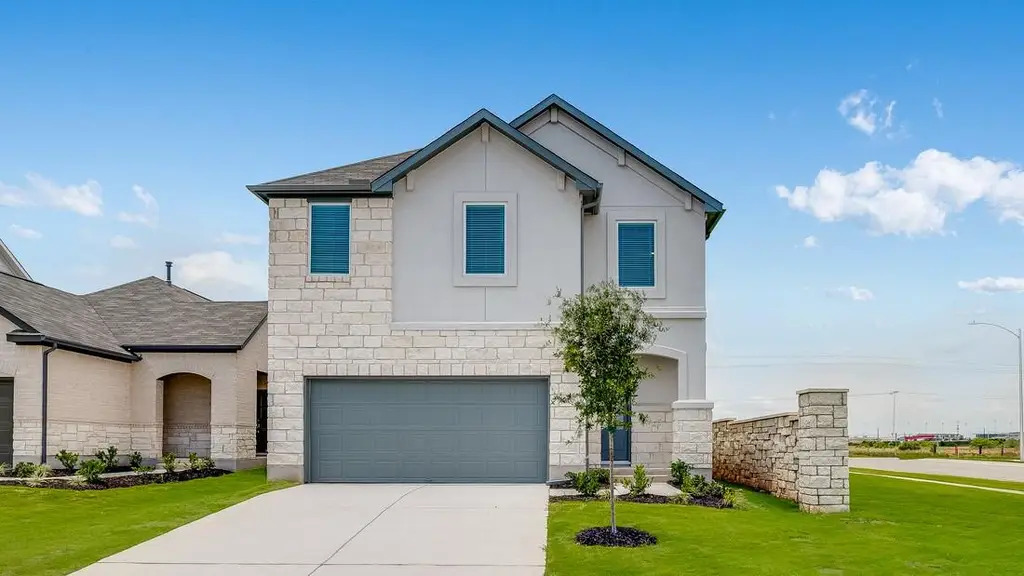 Modern 4-Bedroom Transitional-Style Home with Two-Story Foyer and Covered Patio (2,235 Sq. Ft. Floor Plan)