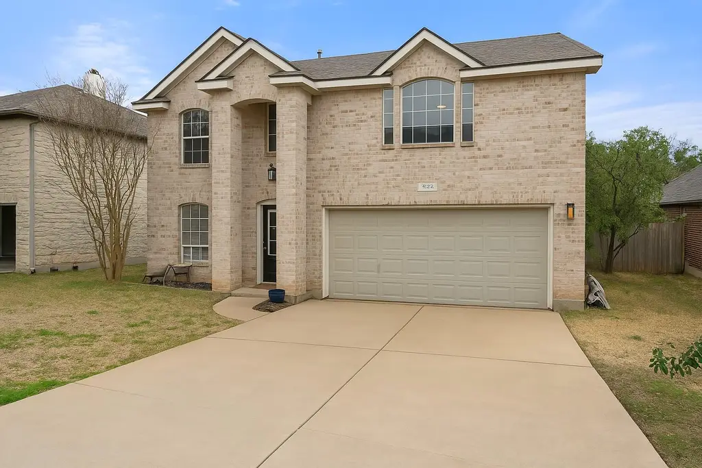 Contemporary-Style 4-Bedroom Home with Rear Deck and 2-Car Attached Garage (1,840 Sq. Ft. Floor Plan)