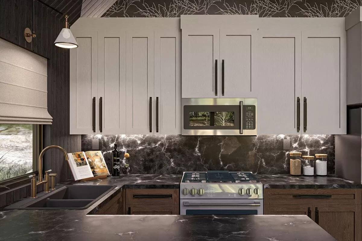Wow, Notice the Under-Cabinet Lighting in This Elegant Kitchen