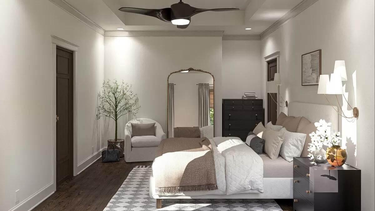 Unwind in This Craftsman Bedroom with Stylish Minimalism