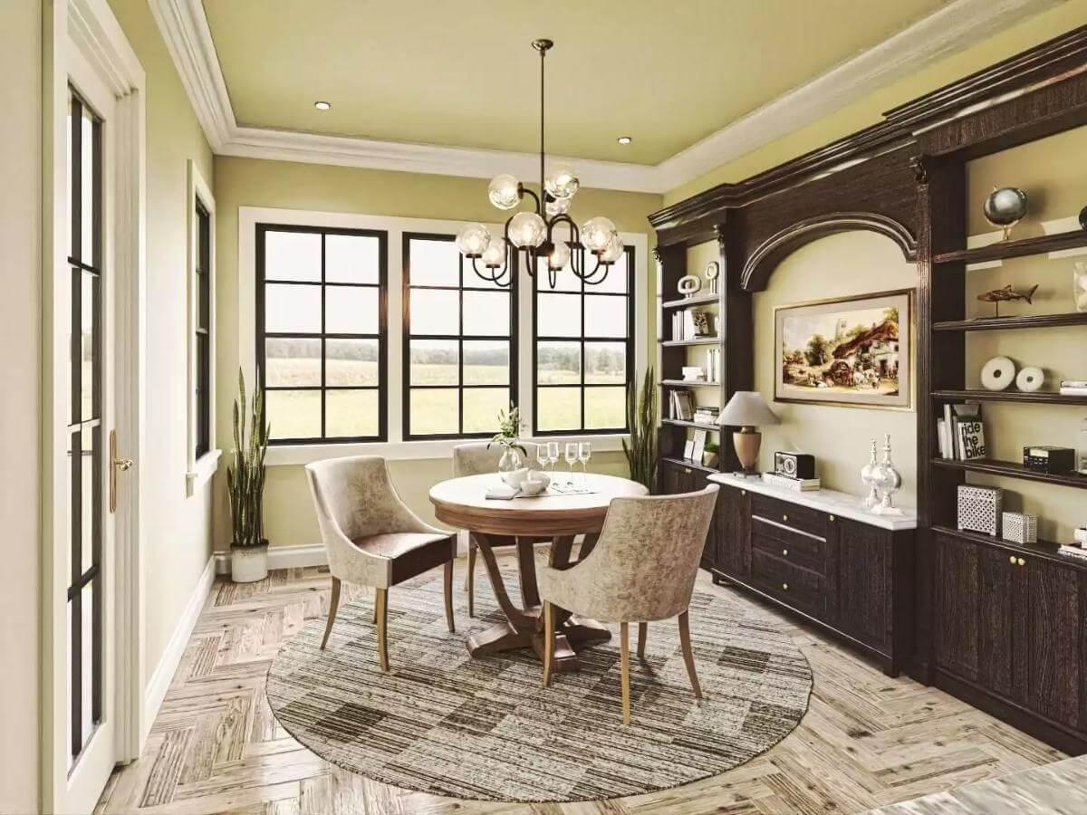 Explore This Study Filled with Natural Light and Elegant Woodwork