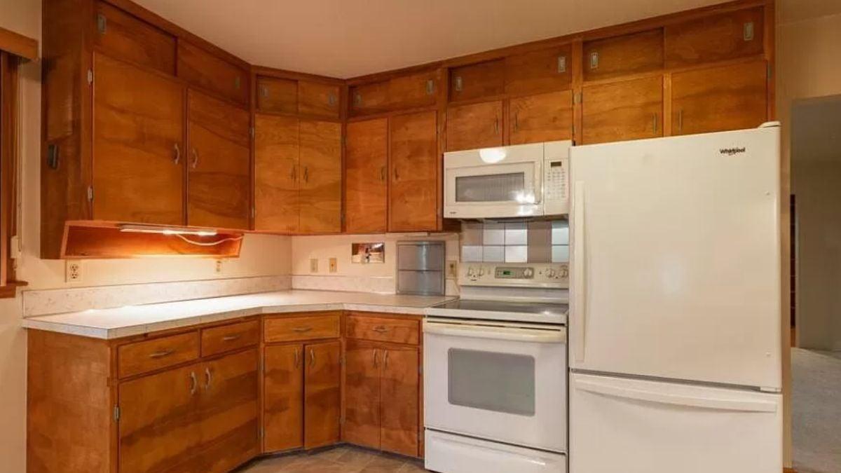 Mid-Century Kitchen with Original Wooden Cabinetry