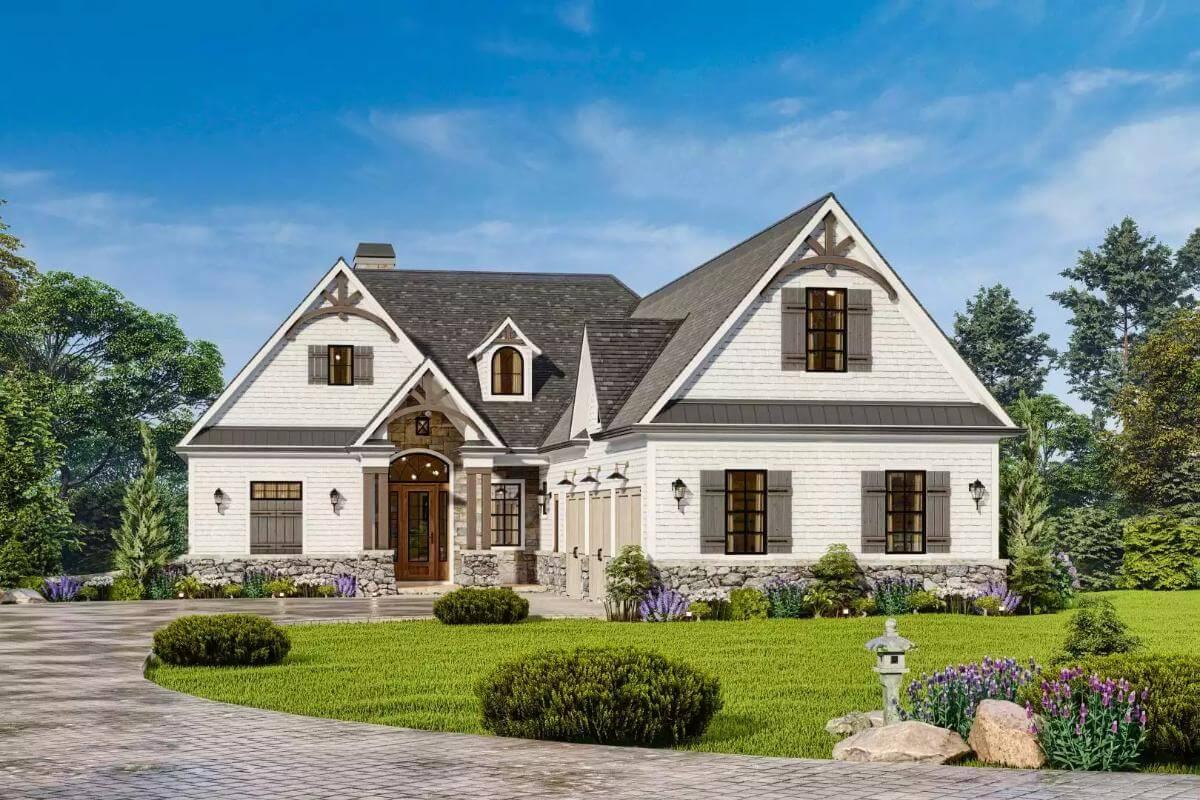 Charming Craftsman Home with Elegant Dormer Windows and Stone Detailing
