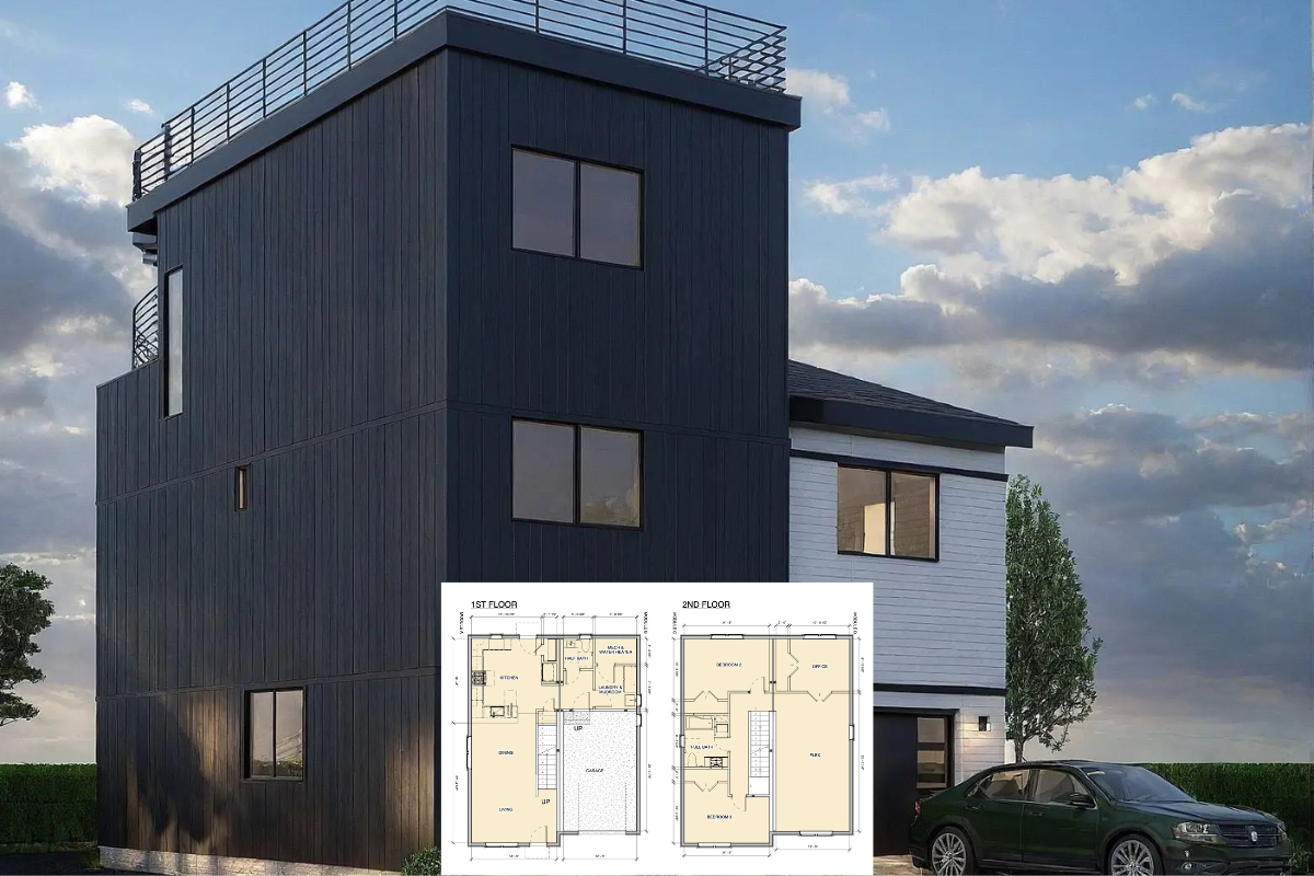 Contemporary 3-Bedroom Home with Flex Space and Rooftop Deck (2,213 Sq. Ft. Floor Plan)