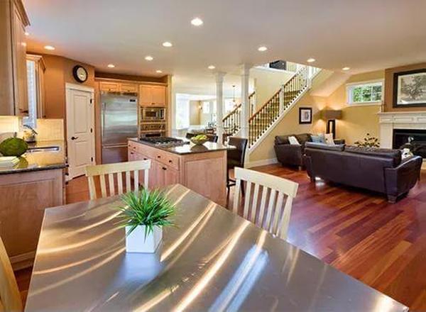 Craftsman Open-Concept Living with Impressive Staircase Feature