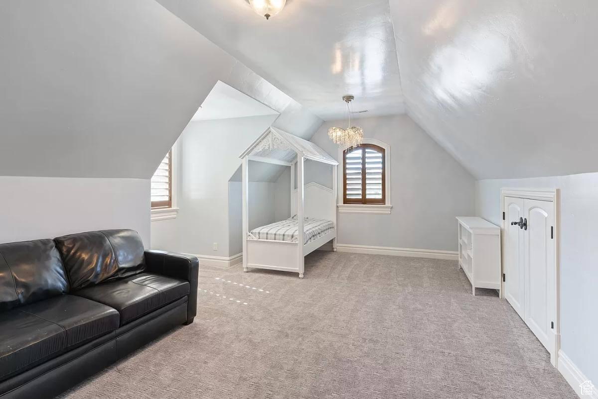 Check Out the Cozy Loft Area with a Charming Canopy Bed