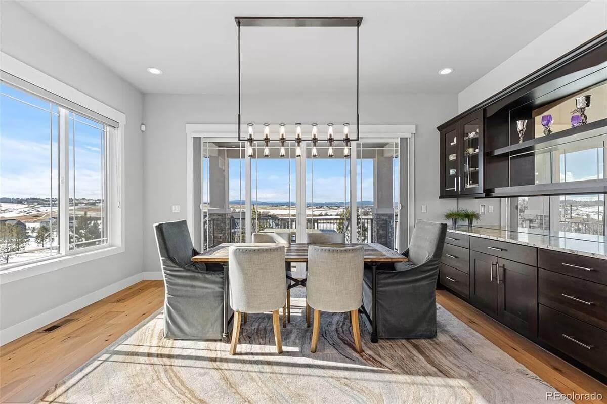 Notice the Expansive Built-in Buffet in This Dining Room