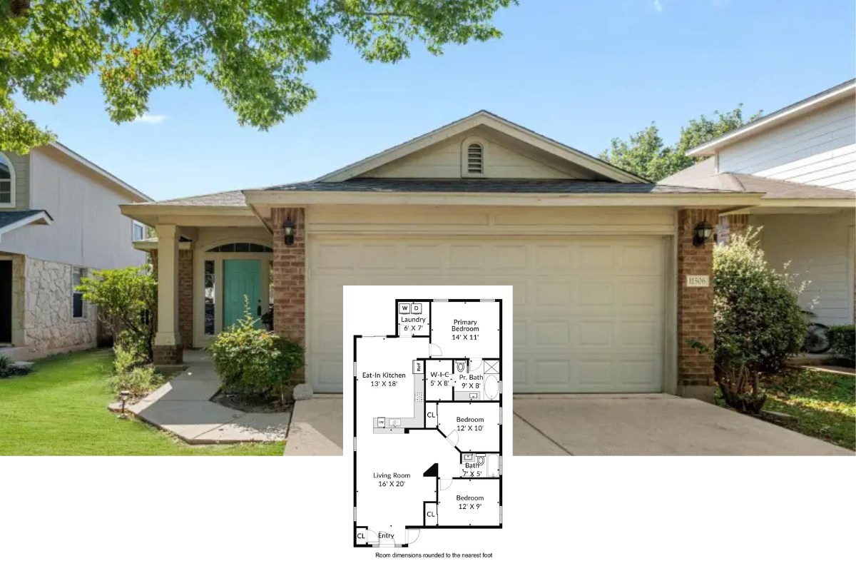 Ranch-Style 3-Bedroom Home with Covered Patio and Double Garage (1,346 Sq. Ft. Floor Plan)